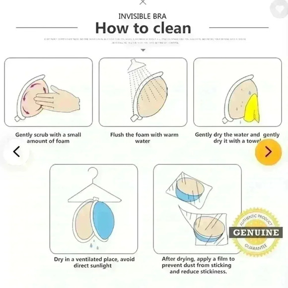 Strapless Sticky Invisible Push Up Bra Cup B Tan - Picture 4 of 6